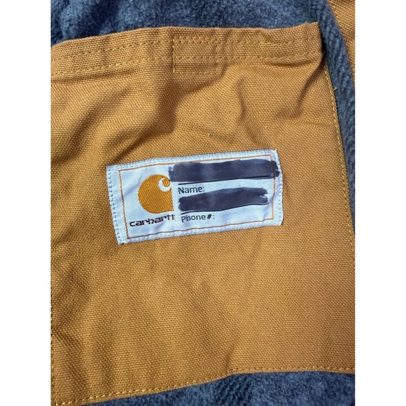 Carhartt Boys Brown Canvas Sherpa Collar Chore Coat Jacket Size S 7-8 RN13706 - Picture 6 of 11